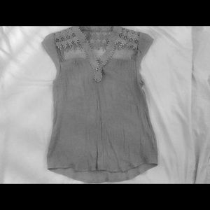 Airy Lace Shoulder Blouse